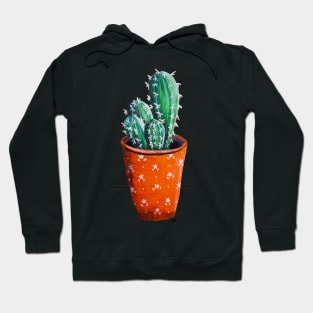 Cute Potted Cactus Print Hoodie